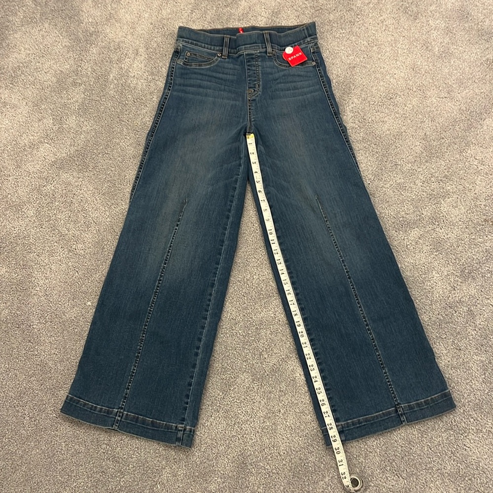 NWT Spanx seamed front wide leg jean